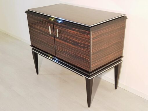 Art Deco, Commode, Chest of drawers, design, macassar, wood, handpolished, living room, storage, luxurious, furniture, feet,