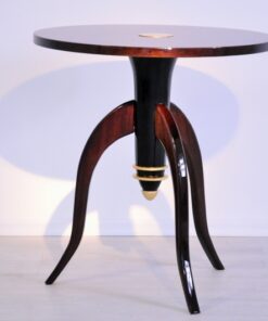 Art Deco, Table, Sidetable, Tripod, Furniture, Design, Pair, Furniture, Living room, elegant, brass, curved legs, france,