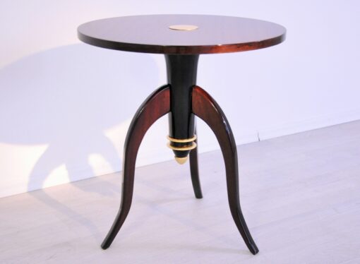 Art Deco, Table, Sidetable, Tripod, Furniture, Design, Pair, Furniture, Living room, elegant, brass, curved legs, france,