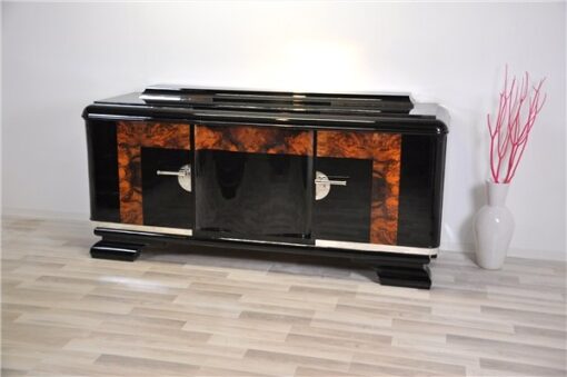 Art Deco, Buffet, Credenza, Sideboard, Burlwood, highgloss, french, storage, space, elegant, body , form, applications, original