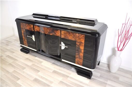 Art Deco, Buffet, Credenza, Sideboard, Burlwood, highgloss, french, storage, space, elegant, body , form, applications, original