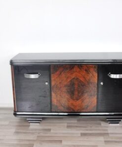 Art Deco, Furniture, Sideboard, Buffet, Credenza, Walnut, Wood, restored, original, antique, vintage, living room, design, storage