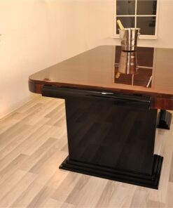 Art Deco, Furniture, Office, Design, Desk, Ladys Desk, Table, Macassar, Top, Elegant, Black, high gloss, hand polished, living room