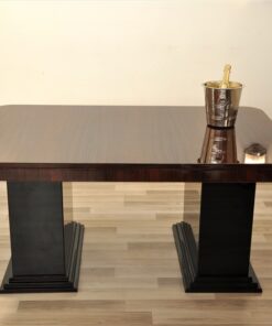 Art Deco, Furniture, Office, Design, Desk, Ladys Desk, Table, Macassar, Top, Elegant, Black, high gloss, hand polished, living room