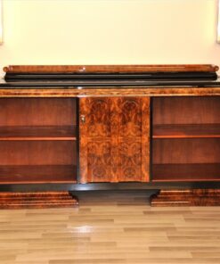 Art Deco, Sideboard, Buffet, Credenza, Furniture, Storage, Burl, Wood, Walnut, Desing, Era, French, France, Luxurious, Living room