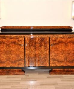 Art Deco, Sideboard, Buffet, Credenza, Furniture, Storage, Burl, Wood, Walnut, Desing, Era, French, France, Luxurious, Living room