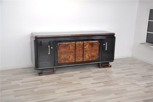 Extra Large, xxl, sideboard, burl, wood, art deco, antique, france, furniture, storage piece, ornamentation, feet, design, luxurious, elegant