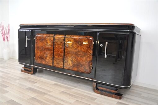 Extra Large, xxl, sideboard, burl, wood, art deco, antique, france, furniture, storage piece, ornamentation, feet, design, luxurious, elegant