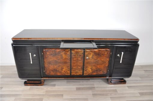 Extra Large, xxl, sideboard, burl, wood, art deco, antique, france, furniture, storage piece, ornamentation, feet, design, luxurious, elegant