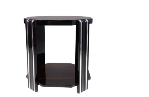 Art Deco, design, style, side table, coffe table, macassar, veneer, octagonal tabletop, furniture, living room, luxurious