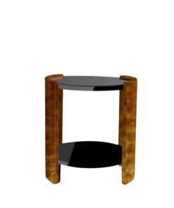 Art Deco, table, side table, livingroom, furniture, design, gold, black, piano lacquer, high gloss, hand-crafted, made in Germany,