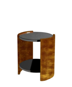 Art Deco, table, side table, livingroom, furniture, design, gold, black, piano lacquer, high gloss, hand-crafted, made in Germany,