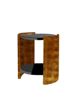 Art Deco, table, side table, livingroom, furniture, design, gold, black, piano lacquer, high gloss, hand-crafted, made in Germany,