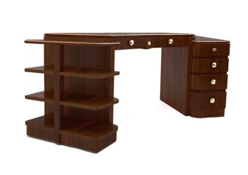 Desk, furniture, living room, France, Art Deco, Macassar, veneer, furniture, brown, design, luxury, classic, elegant, office