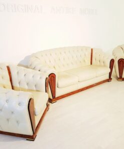 3-piece sitting room suite, sofa, armchairs, burl wood, walnut, design, old white, living room, leather, brass, furniture