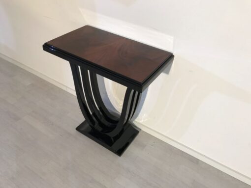 Black, pyramid mahogany, console, art deco, great foot, living room, design, replicas, luxury, veneer, mahogany, piano lacquer