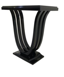 Black, pyramid mahogany, console, art deco, great foot, living room, design, replicas, luxury, veneer, mahogany, piano lacquer