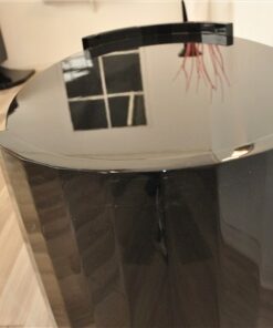 black, high gloss, couch, art deco, great foot, living room, table, lacquer, luxury, veneer, chrome lines,