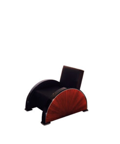 black, red, high-gloss, armchair, art deco, great foot, living room, lacquer, luxury, veneer, chrome lines, piano lacquer, rosewood