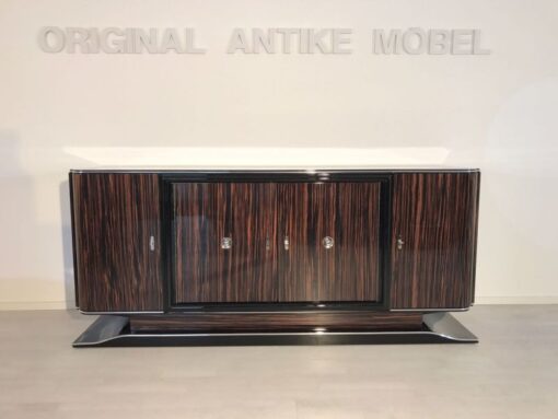 brown, high gloss, sideboard, art deco, great foot, living room, chrome handles, lacquer, luxury, veneer, chrome lines, piano lacquer