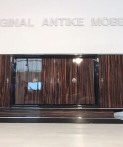 brown, high gloss, sideboard, art deco, great foot, living room, chrome handles, lacquer, luxury, veneer, chrome lines, piano lacquer