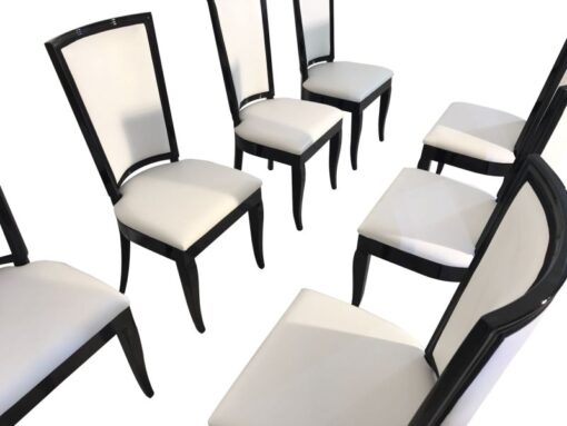 white, high gloss, chairs, art deco, great foot, living room, leather cover, lacquer, luxury, veneer, elegant, elegant design, piano lacquer