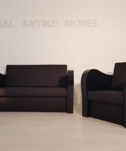 black, high-gloss, armchair, art deco, sofa, chromliner, living room, chrome handles, lacquer, luxury, veneer, chrome lines, piano lacquer