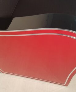 Art Deco, furniture, interior design, living room, leather, sofa, armchair, chrome liner, handmade, red, black, lacquer, high gloss, finish