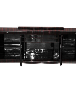 brown, high gloss, sideboard, art deco, great foot, living room, chrome handles, lacquer, luxury, veneer, makassar, piano lacquer, storage space