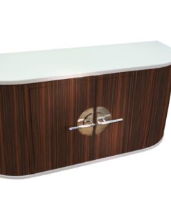 white, high gloss, sideboard, art deco, great foot, living room, chrome handles, lacquer, luxury, veneer, chrome lines, makassar, high gloss