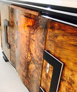 Art Deco, antique, sideboard, buffet, belgium, original, interior design, living room, storage, walnut, wood, veneer, high end