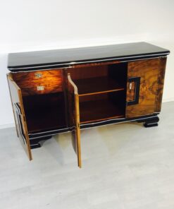 Art Deco, antique, sideboard, buffet, belgium, original, interior design, living room, storage, walnut, wood, veneer, high end