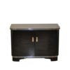 black, high gloss, commode, art deco, great foot, living room, chrome handles, lacquer, luxury, veneer, chrome lines, piano lacquer