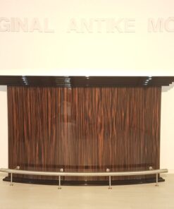 Art Deco, furniture, era, bar, halfmoon, macassar, wood, high gloss finish, design, interiordesign, steel, high quality, living room