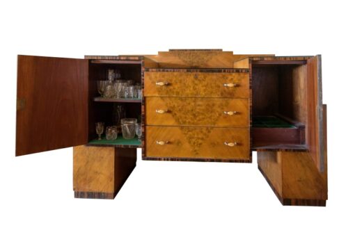 Art Deco, bar cabinet, buffet, drybar, credenza, sideboard, original, rootwood, vintage, interior, interiordesign, spain, 1920s, storage