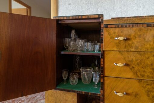 Art Deco, bar cabinet, buffet, drybar, credenza, sideboard, original, rootwood, vintage, interior, interiordesign, spain, 1920s, storage