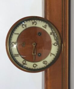 Clock, floor clock, brown, antique, luxury, living room, light brown, unrestored, design, elegant, wood, brass, inlays, great foot