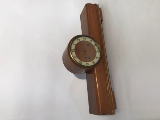 Clock, floor clock, brown, antique, luxury, living room, light brown, unrestored, design, elegant, wood, brass, inlays, great foot