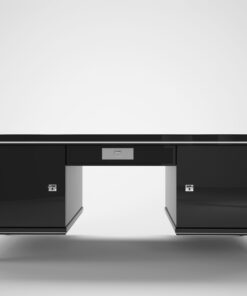 Art Deco Desk with Macassar Drawers, Design, furniture, luxurious, art, black, pinao lacquer, drawers, style, interior design, home decor