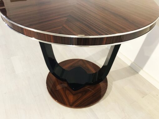 Custom Art Deco Design Side Table, High gloss, palisander wood, high end, luxurious, style, living room, bedroom, custom furniture, interior design