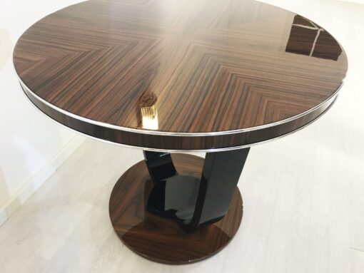 Custom Art Deco Design Side Table, High gloss, palisander wood, high end, luxurious, style, living room, bedroom, custom furniture, interior design