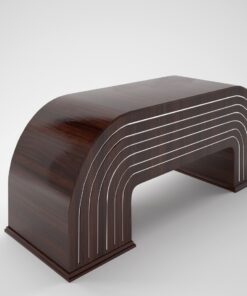 sculotural walnut desk, design, furniture, art deco, customizable, art deco, deco style, chrome, luxuiorus, interior design, home decoration, office, ceo, living room, high end