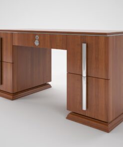 Art Deco, Custom Desk, Design, Interior Design, Walnut, Grain, furniture, luxurious, elegant, chrome handles, large, unique, living room, office