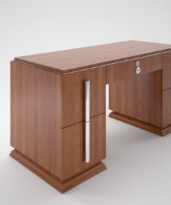 Art Deco, Custom Desk, Design, Interior Design, Walnut, Grain, furniture, luxurious, elegant, chrome handles, large, unique, living room, office