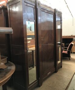 wardrobe, unrestored, brown, great foot, veneer, antique, living, elegant, pattern, luxury, large, stable, pattern, cabinet