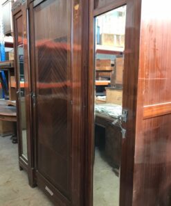 wardrobe, unrestored, brown, great foot, veneer, antique, living, elegant, pattern, luxury, large, stable, pattern, cabinet