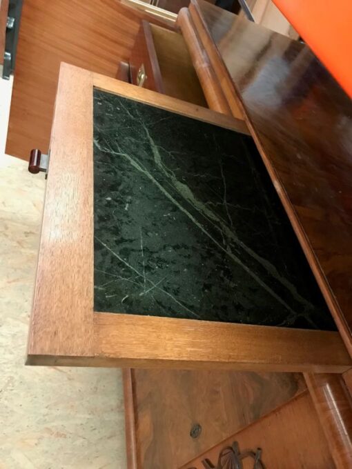 sideboard, unrestored, brown, great foot, veneer, antique, living room, elegant, pattern, luxury, large, stable, pattern, root wood