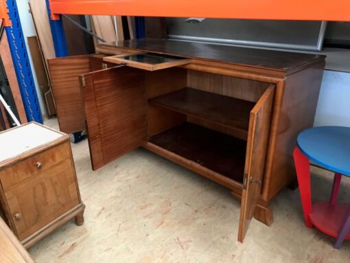 sideboard, unrestored, brown, great foot, veneer, antique, living room, elegant, pattern, luxury, large, stable, pattern, root wood