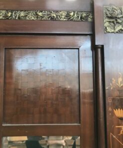 wardrobe, unrestored, brown, great foot, veneer, antique, living, elegant, pattern, luxury, large, stable, pattern, cabinet