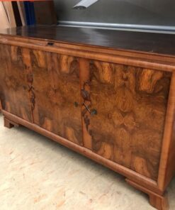 sideboard, unrestored, brown, great foot, veneer, antique, living room, elegant, pattern, luxury, large, stable, pattern, root wood